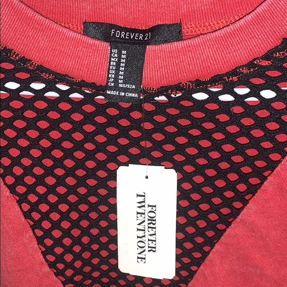 Forever 21 tee with mesh cutout - Picture 2 of 3